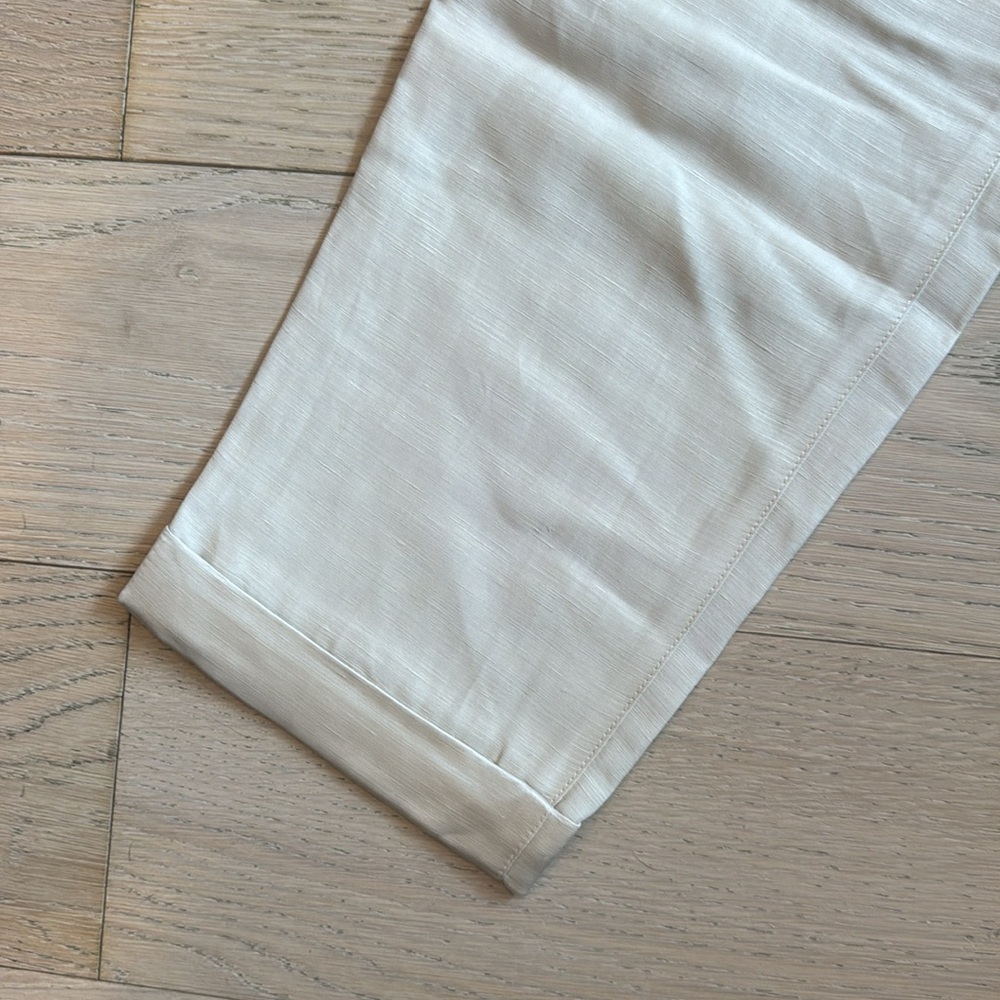 Cream linen trousers ankle length high waist Joie 00 NWT - Picture 4 of 5